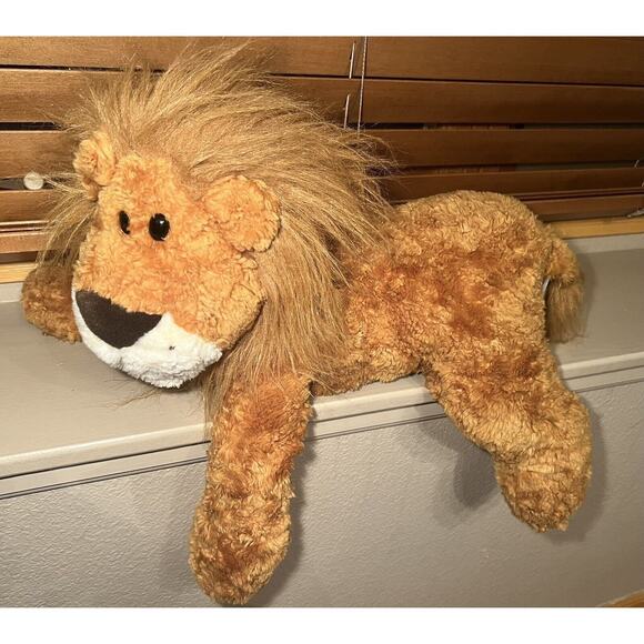 VTG GUND LION LEONARDO STUFFED 4754 PLUSH SOFT WEIGHTED PAWS 22”Gentle Giant - Picture 8 of 8